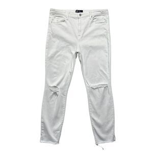 Gap Jeans Women's Size 12 White Distressed High‎ Rise Denim Jeggings